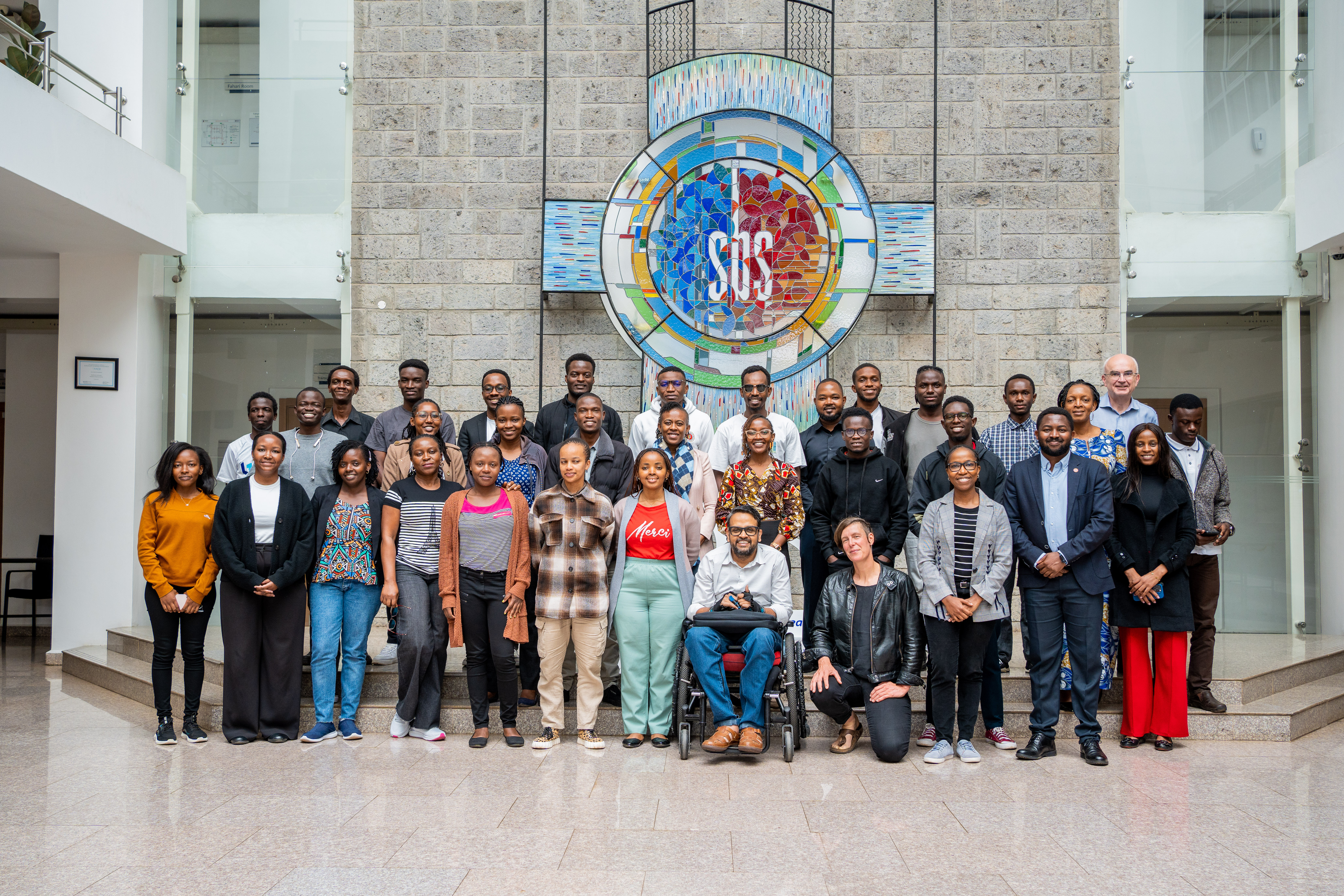 A group image of the participants at Strathmore university during one of the innovation sessions