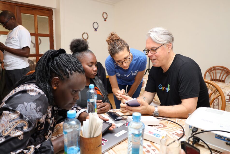 An Image of the participants during the training with Google