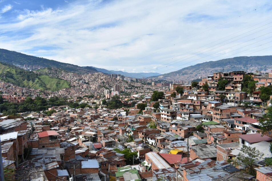 A photo of a hillside in Medellín, Colombia.