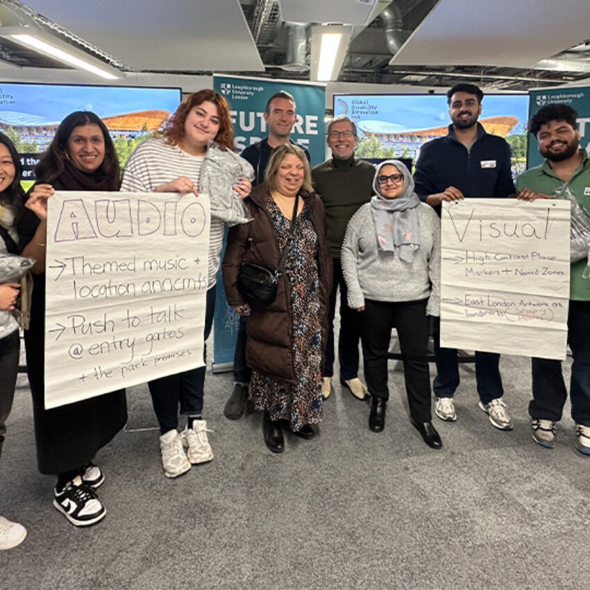 Group of students showcasing their workshop ideas