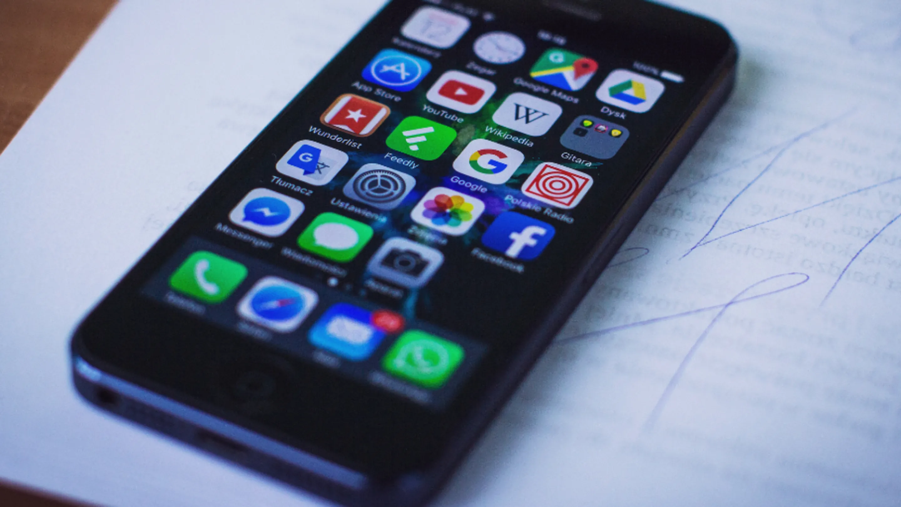 Mobile phone image showcasing apps