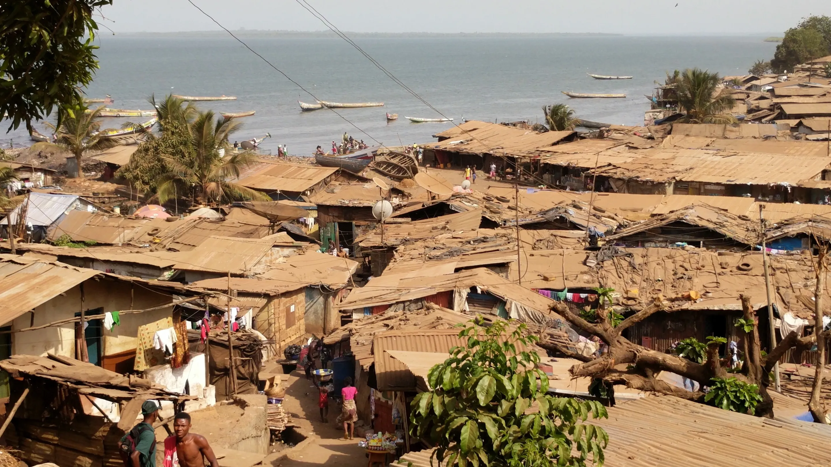 View of Portee-Rokupa, an informal settlement in the East of Freetown, Sierra Leone
