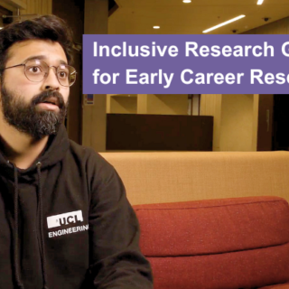 Tigi seating on coach with with text reading: Inclusive Research Guidance for Early Career Researchers
